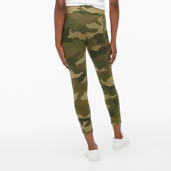 J Crew Factory Printed cropped everyday leggings AL017 XL camo green - Picture 2 of 4
